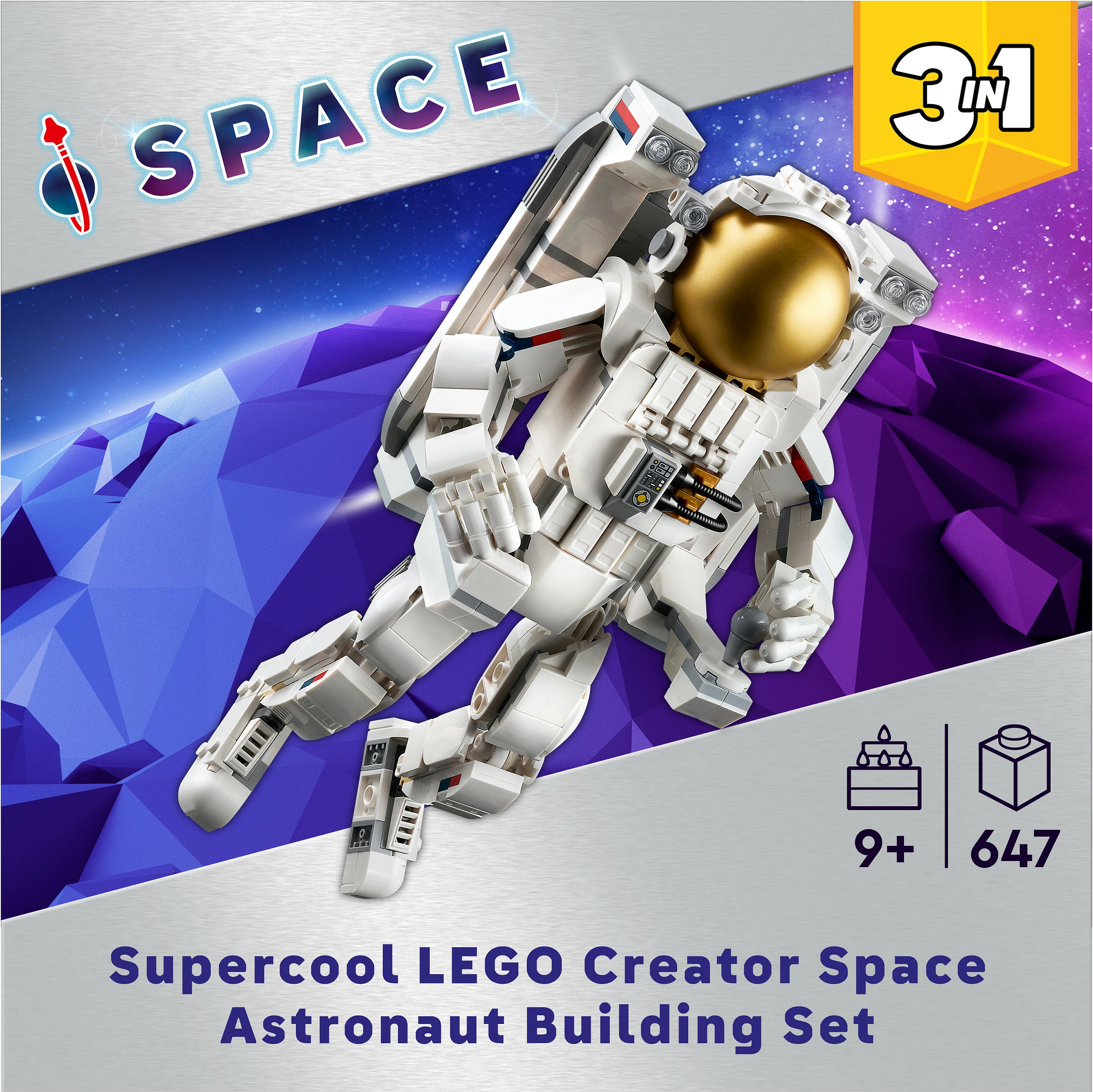 Set ndërtimi LEGO Creator 3in1 Space Astronaut 31152, 647 pjesë, multikolor