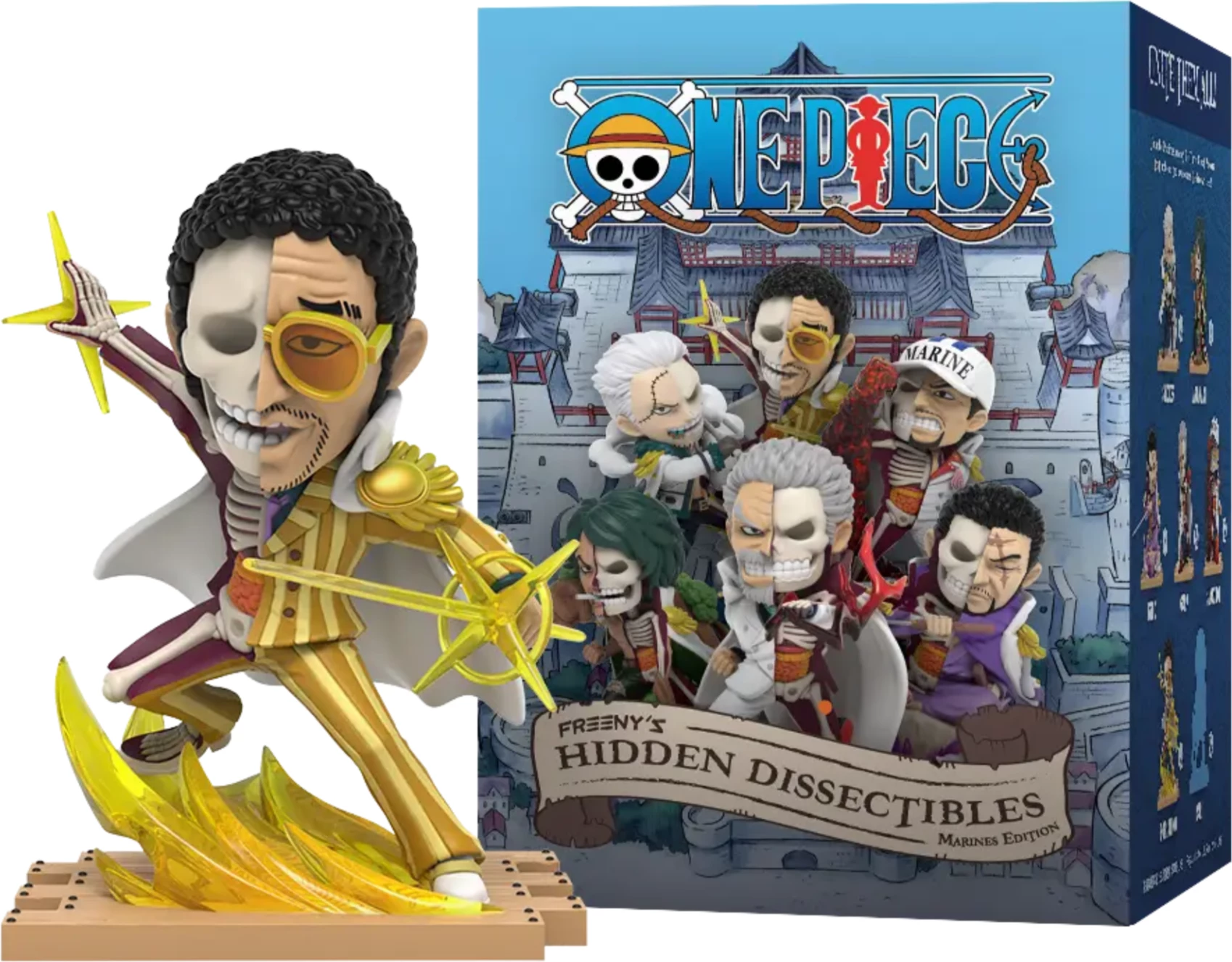 Figurinë koleksionuese Mighty Jaxx Freeny’s Hidden Dissectibles One Piece Marine Edition, vinyl 10 cm, blind box (figurë e rastësishme) 1 copë