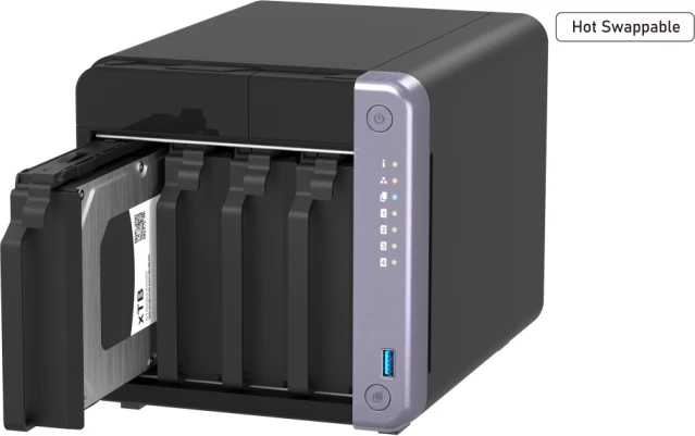 NAS server QNAP TS-432X-4G, 4-bay, 4GB RAM, 10GbE SFP+, 2x2.5GbE, i zi/gri