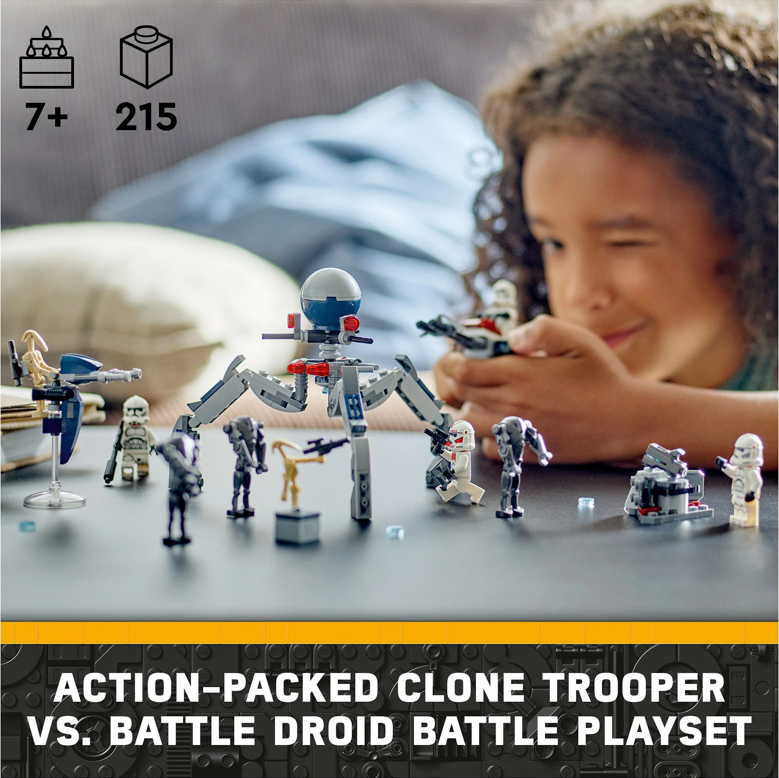 Set ndërtimi LEGO Clone Trooper & Battle Droid, 215 pjesë, plastikë, shumëngjyrësh
