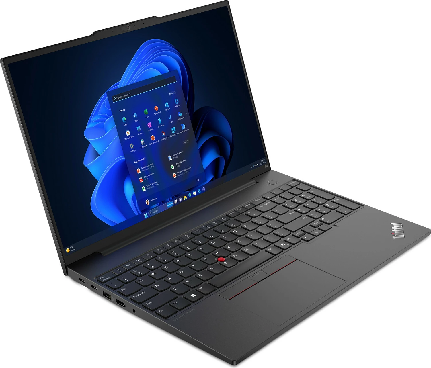 Laptop Lenovo ThinkPad E16, Intel Core Ultra 7, 32 GB, 1 TB, 16", Windows 11 Pro, e zezë