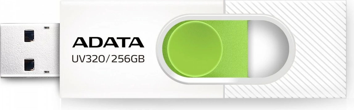 USB memorie, Adata, UV320, 256GB, USB 3.2 Gen 1, bardh e gjelbër