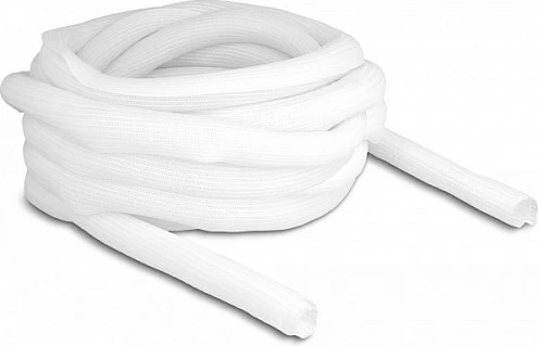 Mbështjellës kabllosh i gërshetuar vetë-mbyllës DeLOCK 10 m x 25 mm, poliester, i bardhë