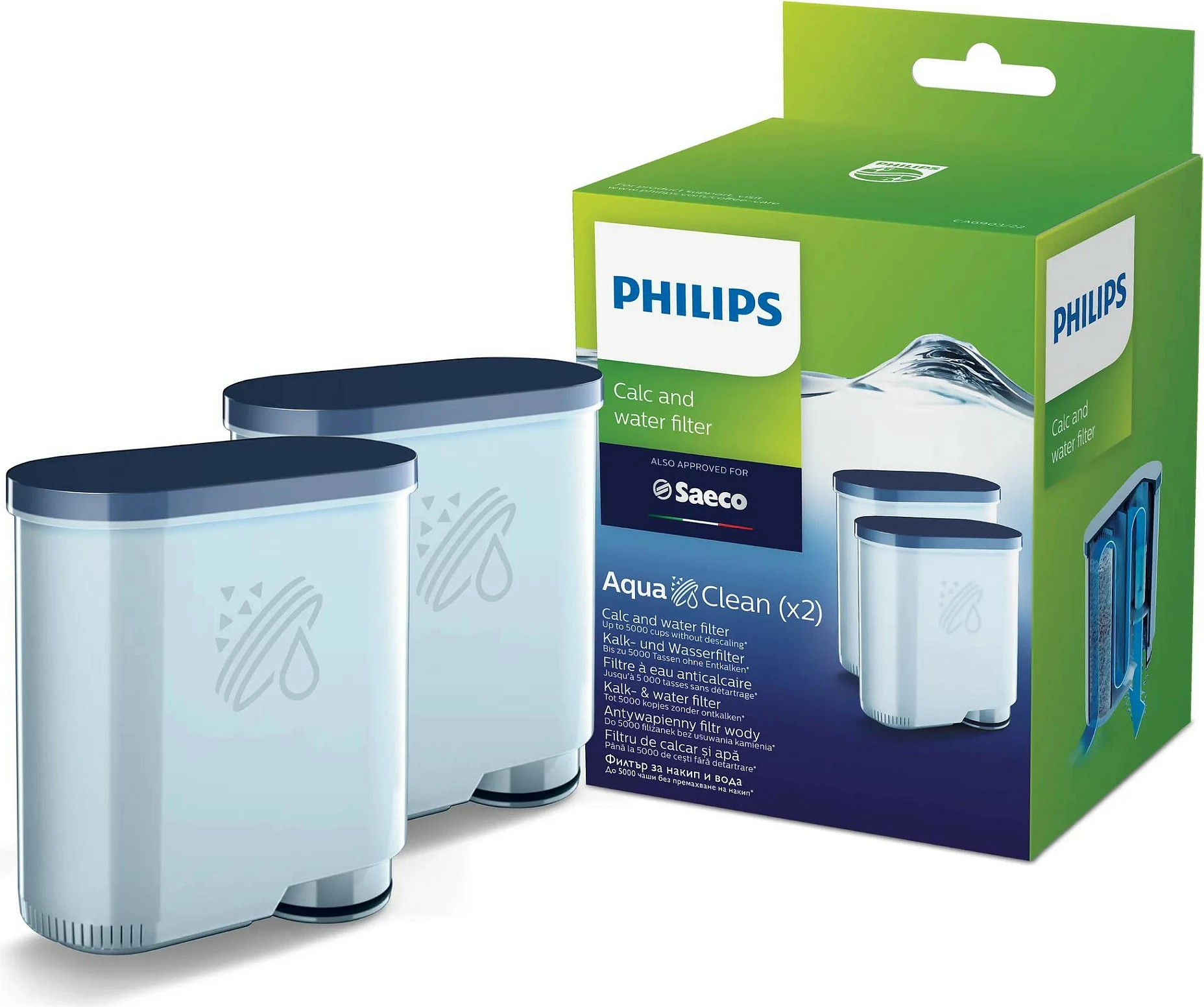 Filter uji Philips AquaClean CA6903, për makinë kafeje, 2 copë