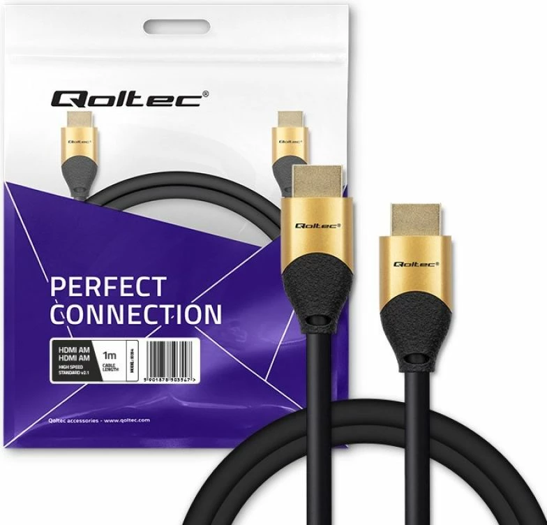 Kabllo HDMI Qoltec V2.1 Ultra High Speed 8K, e artë