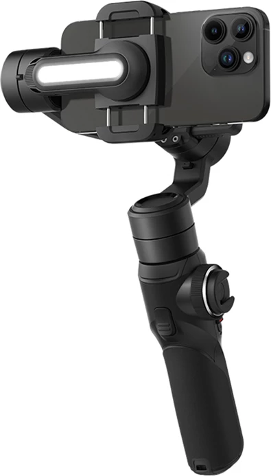 Gimbal stabilizues për celular AOCHUAN Smart S2, 3-aksësh, 5200mAh, me tripod, i zi, set
