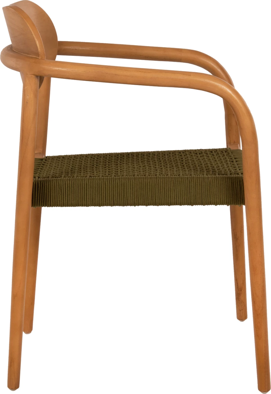 Karrige OSLO FH9636.05 dru teak natyral & litar jeshil 55x54x80Hcm