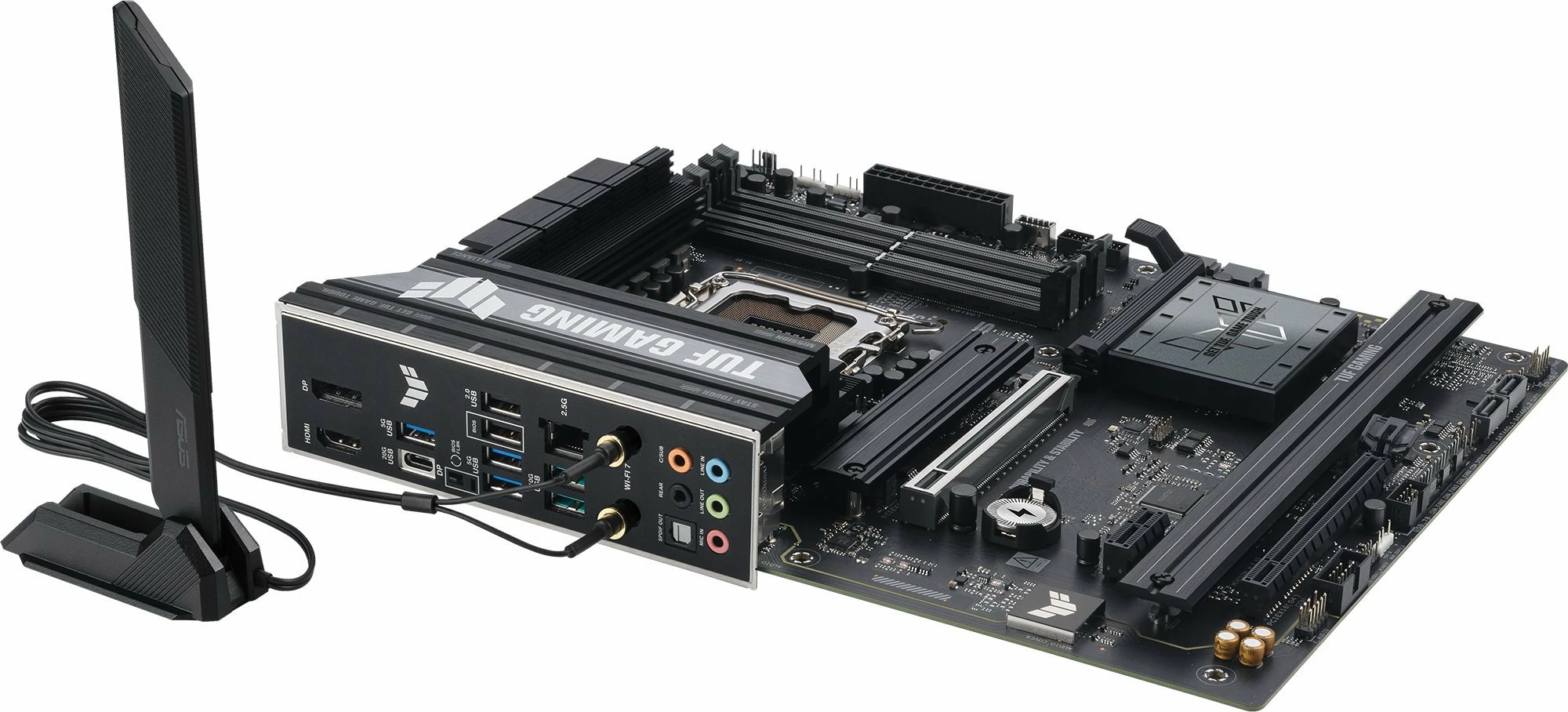 Pllakë amë Asus TUF GAMING B860-PLUS WIFI, ATX, DDR5 deri 256GB, WiFi 7, Bluetooth, 2.5GbE