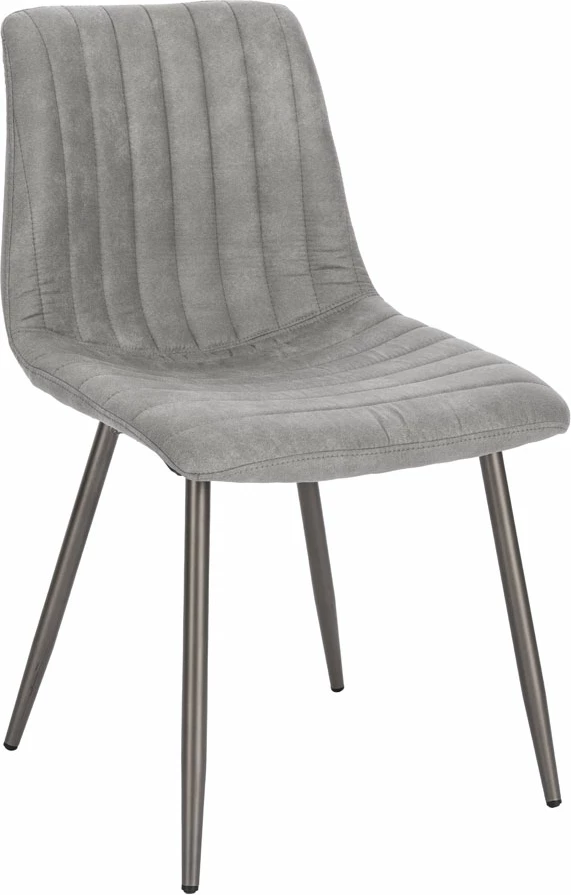 Karrige Stripes, ngjyrë gri, këmbë metalike gunmetal, 48x56x80cm