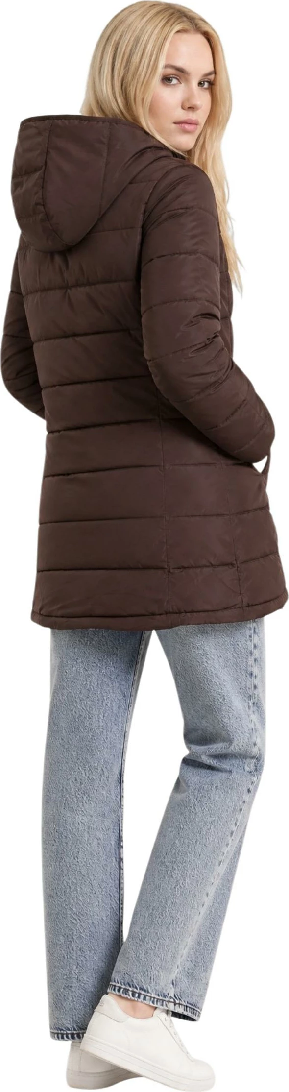 Jakne e gjatë puffer për femra Guess Active NEW ALETA V4YL05 WF3X0, kafe [Madhësia: L]
