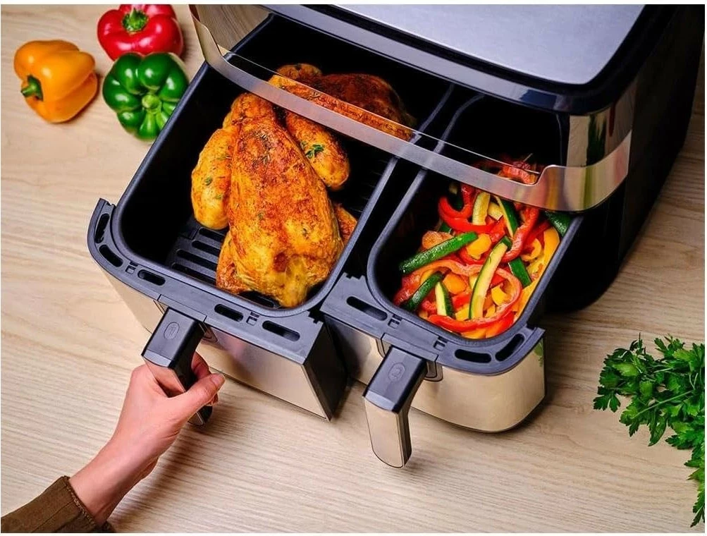 Fryer pa yndyrë Tefal EY905D10, 8L, 2 shporta, inox, argjendtë