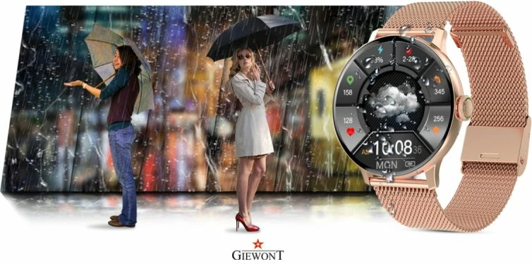 Smartwatch për femra Giewont, rozë