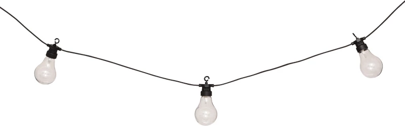 Girlandë dekorative me 10 drita LED, ngjyrë e zezë, Karivan, 490x12x6cm