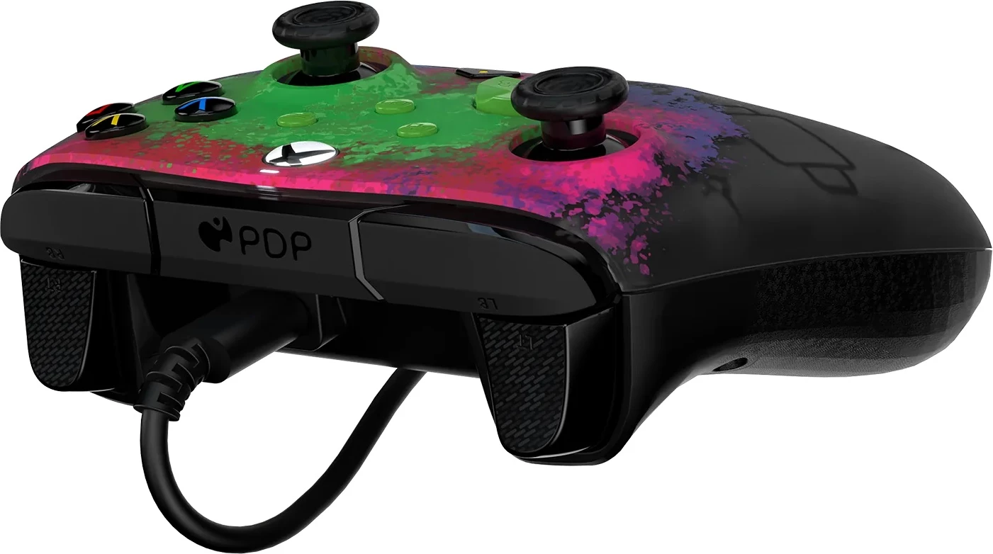 Kontroller me kabllo për Xbox PDP Rematch Space Dust, USB-C 2.4 m, glow in the dark