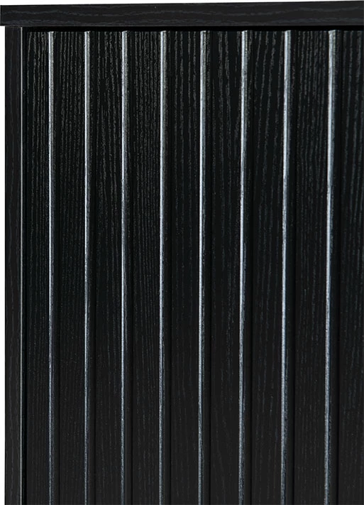 Bufe Kimono me 4 dyer, ngjyrë e zezë, 157.5x39x83cm