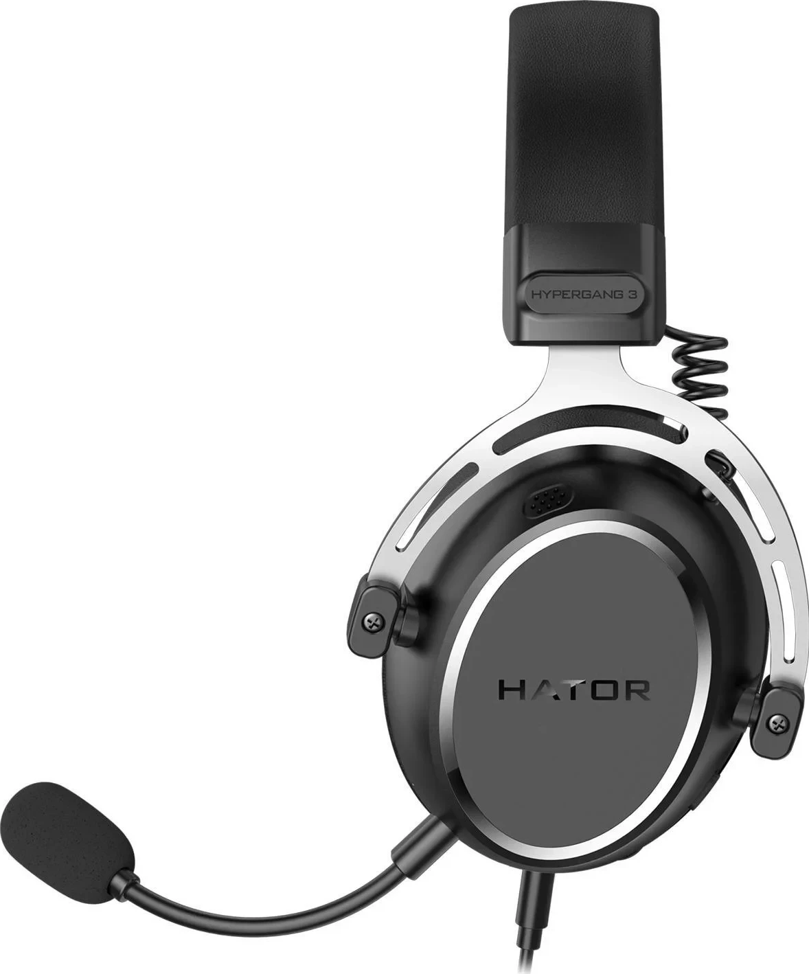 Kufje Hator Hypergang 3, me mikrofon të ndashëm, me kabllo, të zeza