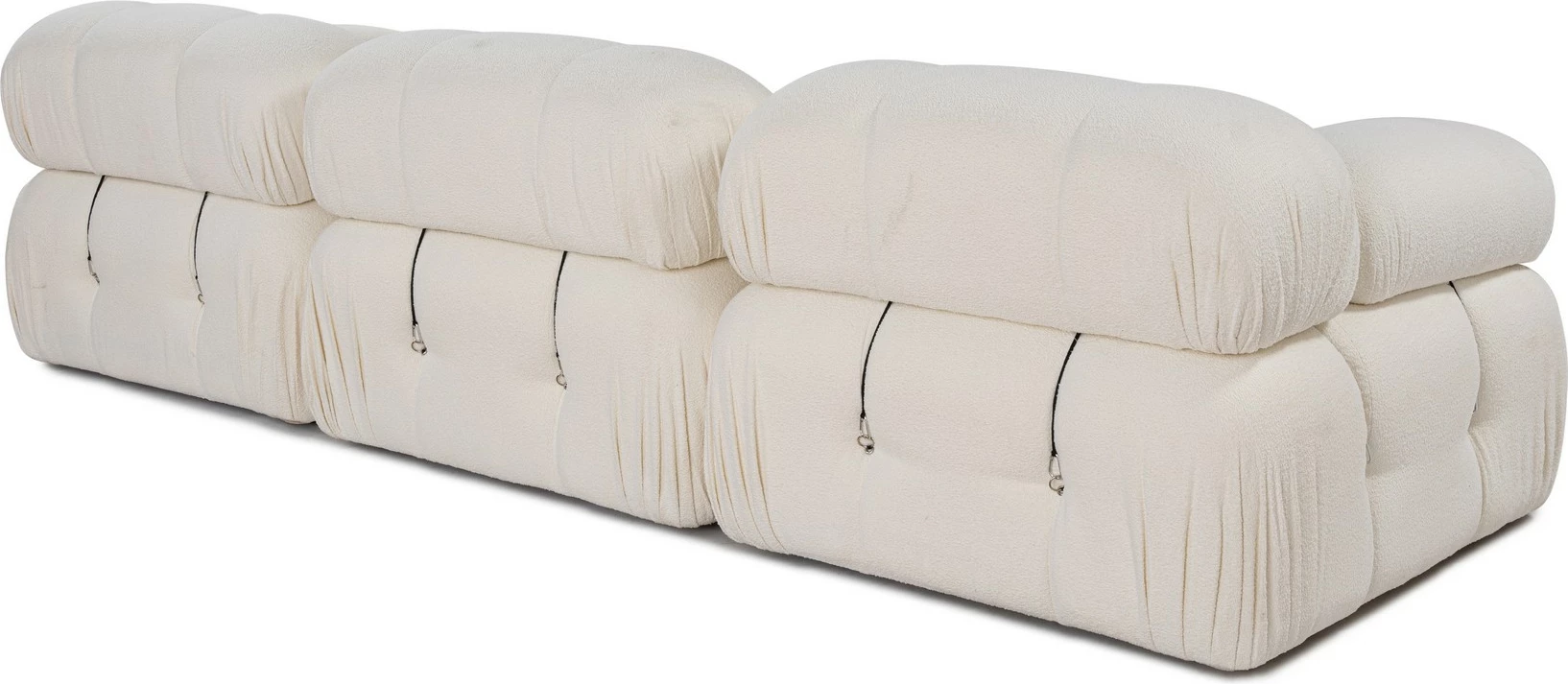 Divan treshe Atelier del Sofa, Bubble 3 vendësh, bouclette, i bardhë (3 pjesë)