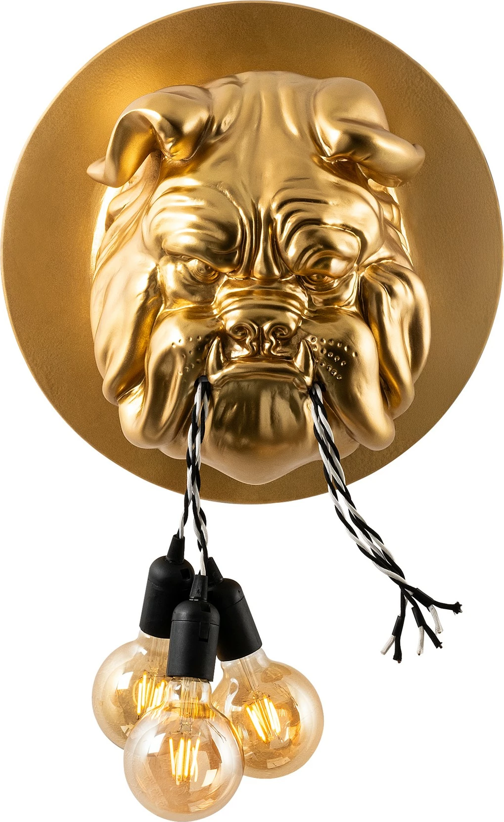 Llambë muri Opviq, bulldog, ngjyrë ari