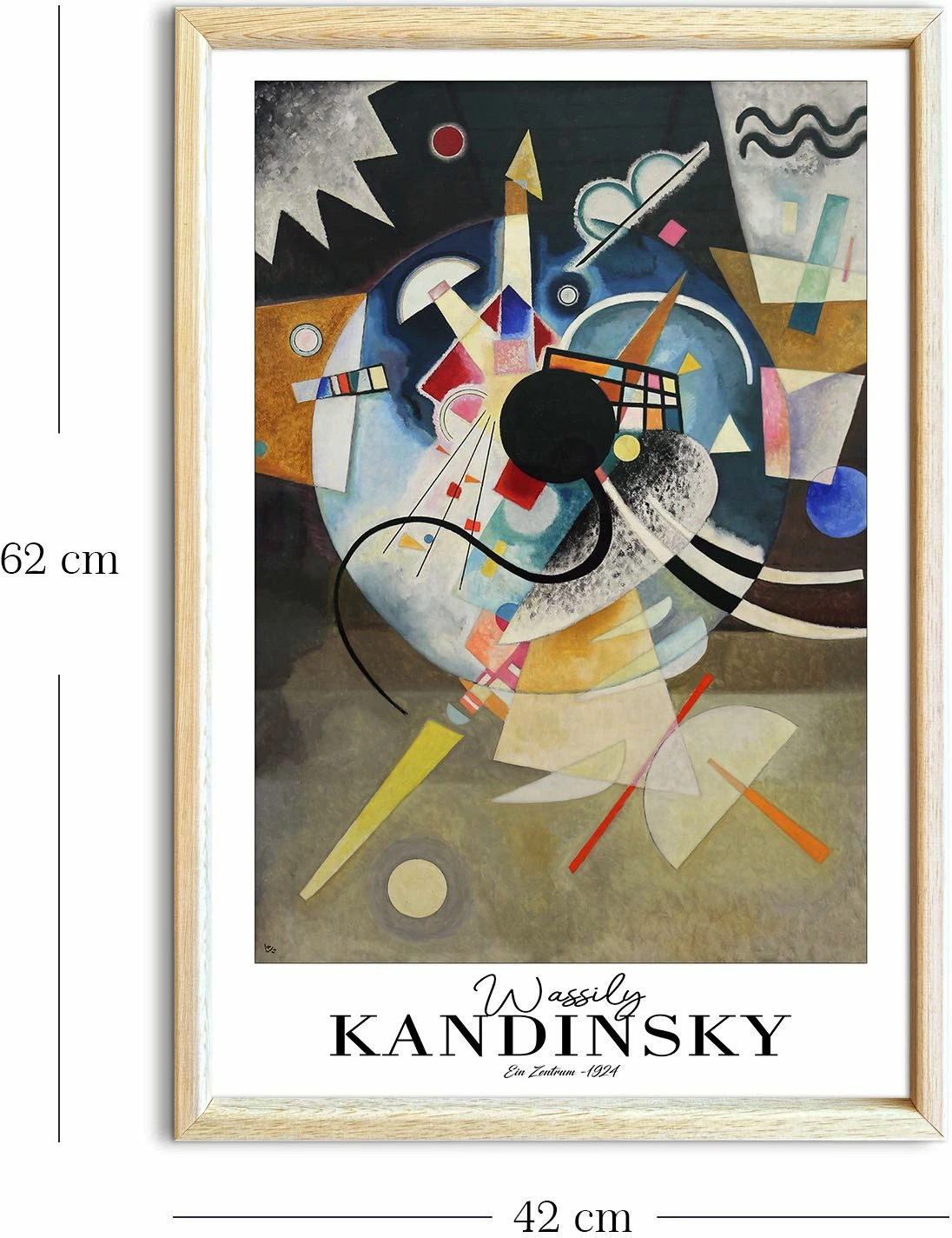 Pikturë dekorative me kornizë, Wallity, 4262AHSKANDINSKY-021, shumëngjyrëshe, 42x62cm
