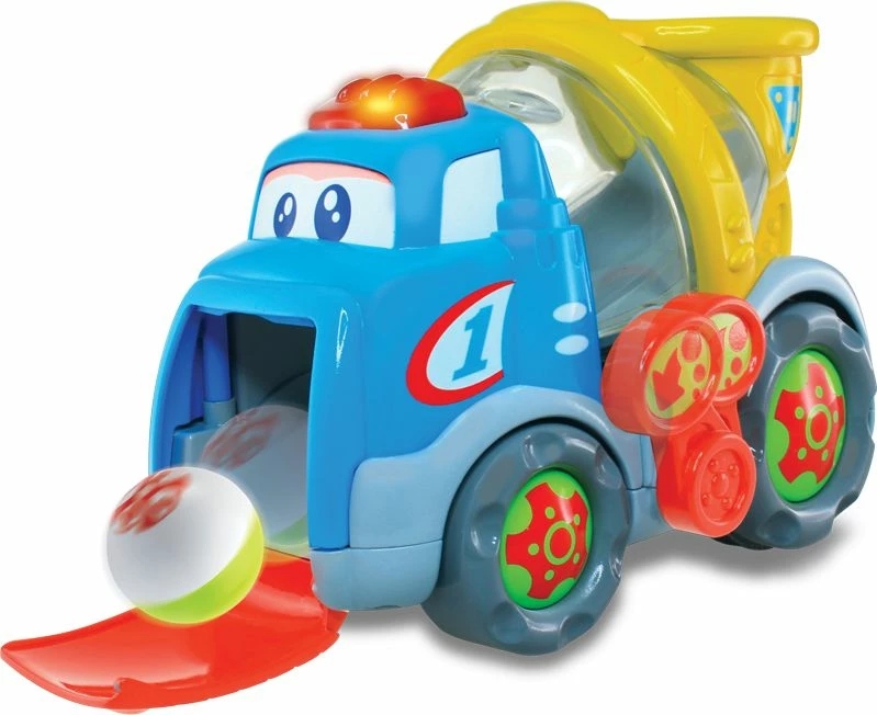 Lodër kamion mikser betoni Dumel Benio DD42977 me drita, tinguj dhe topa, shumëngjyrëshe