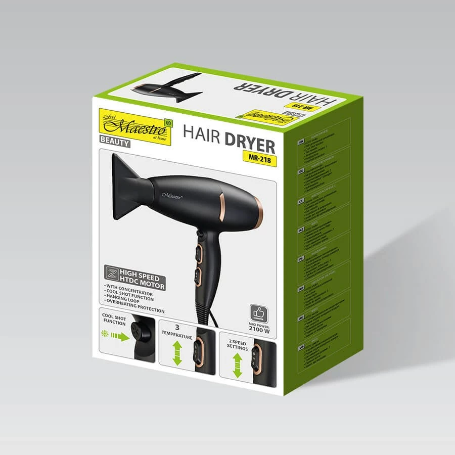 Tharëse flokësh Maestro MR-218, 2100W, Ari