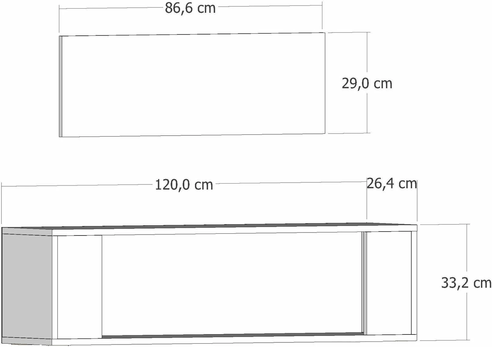 Mbajtës televizori, ngjyrë e bardhë, Skye Decor, Restos