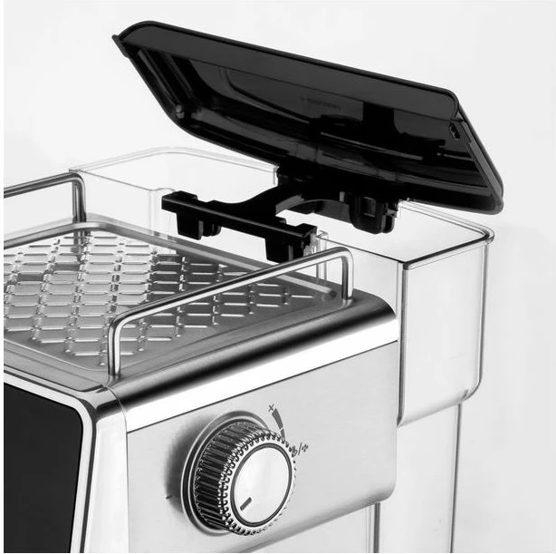 Aparat espresso UFESA Bergamo 20 bar, Thermoblock, manometër, frother qumështi, touch control, për kafe të bluar, argjend