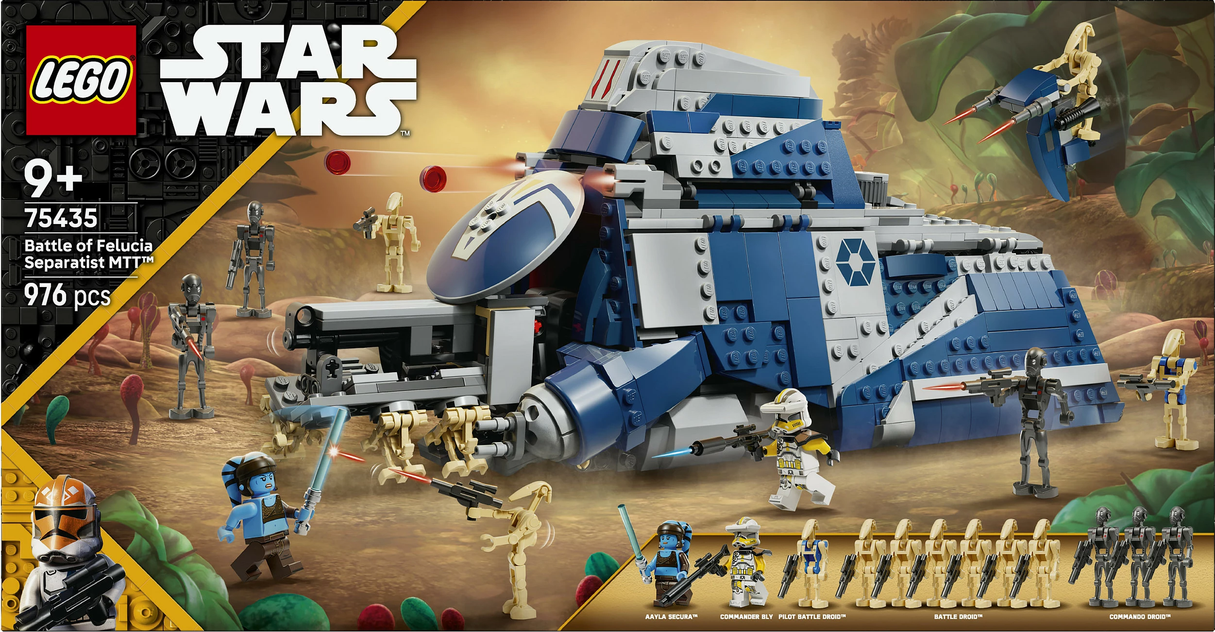 Set LEGO Star Wars Separatist MTT 75435, 976 copë, 12 minifigura, shumëngjyrësh