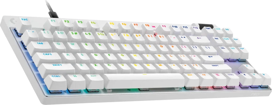 Tastierë gaming Logitech G PRO X TKL RAPID EMEA28i-935, tenkeyless, USB, RGB, linear, US INT'L, e bardhë