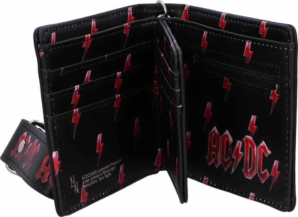 Portofol Nemesis Now AC/DC Black Ice, PU, me zinxhir, e zezë