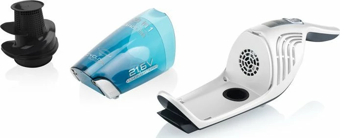 Fshesë vertikale pa kabëll ETA Moneto II Aqua Plus 6453 90000, 21.6V, 0.55L, me mop/larje, e bardhë, set me aksesorë