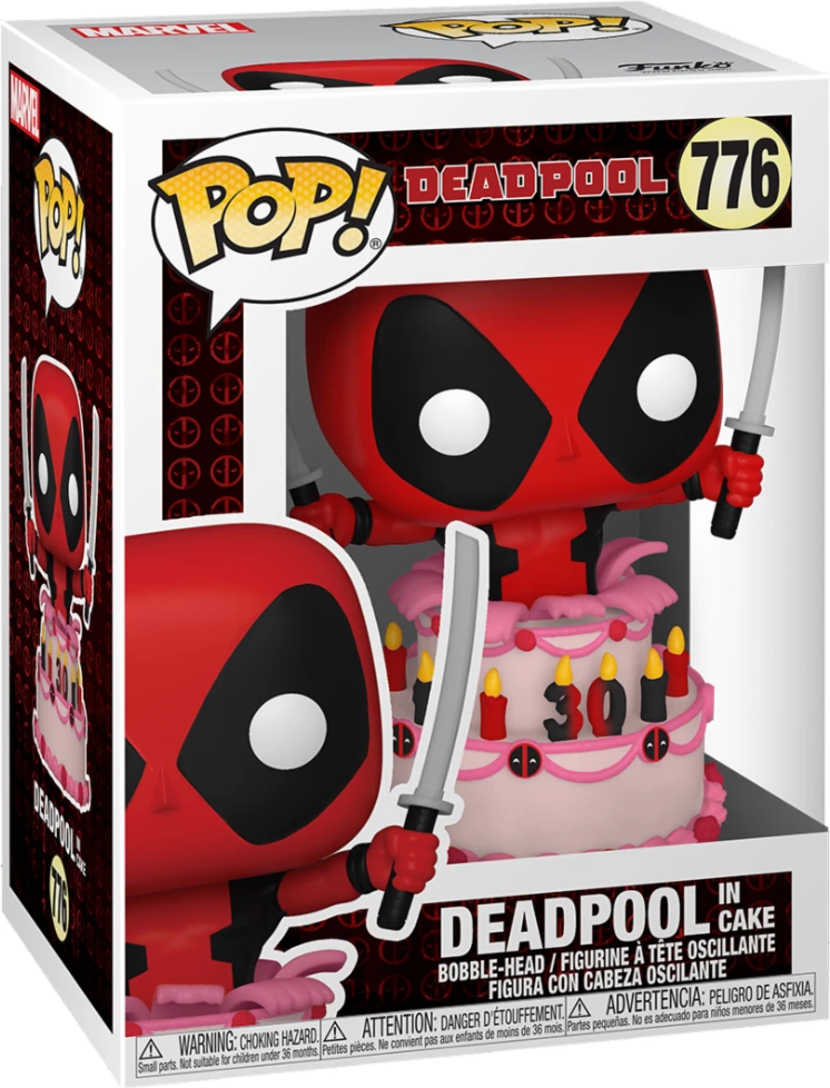 Figurinë koleksionuese Funko Pop! Marvel Deadpool 30th Deadpool in Cake