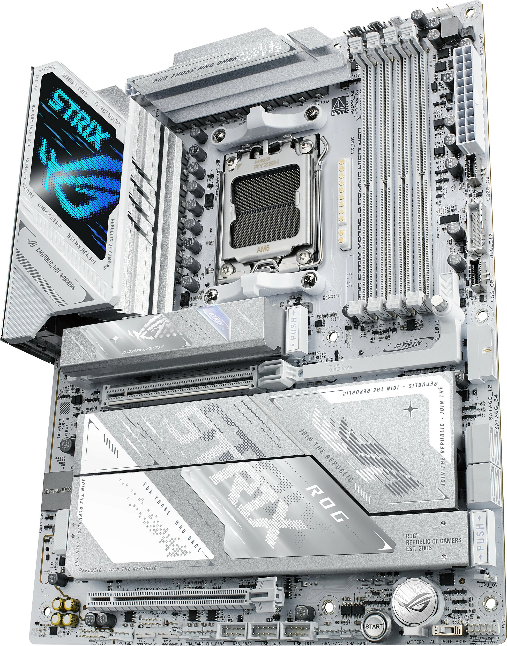 Pllakë amë ASUS ROG STRIX X870E-A Gaming WiFi 7, Socket AM5, DDR5 256GB, ATX, e bardhë