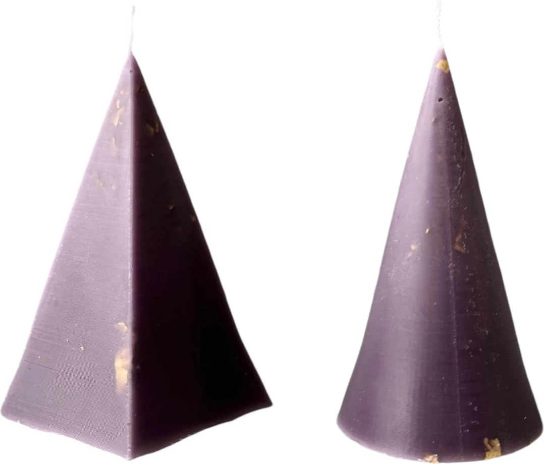Set qirinjësh (2 copë), ngjyrë vjollcë, Glamour Candle 17M, Evila Originals