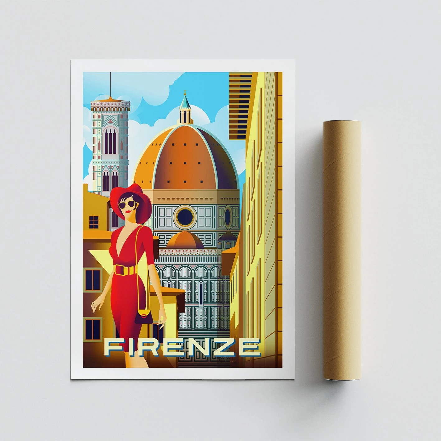 Poster A4, Firenze - 1983, shumëngjyrësh