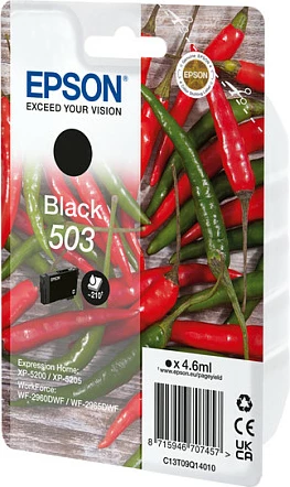 Kartrixh boje Epson 503, 4.6 ml, 210 faqe, e zezë