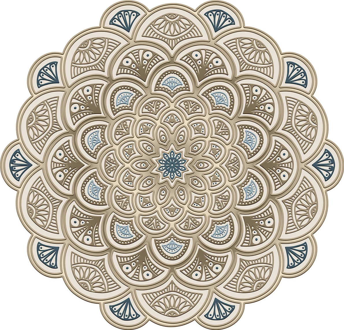 Qilim për korridor, ngjyrë krem, Conceptum Hypnose, 100x100cm, Aln600156Kr17