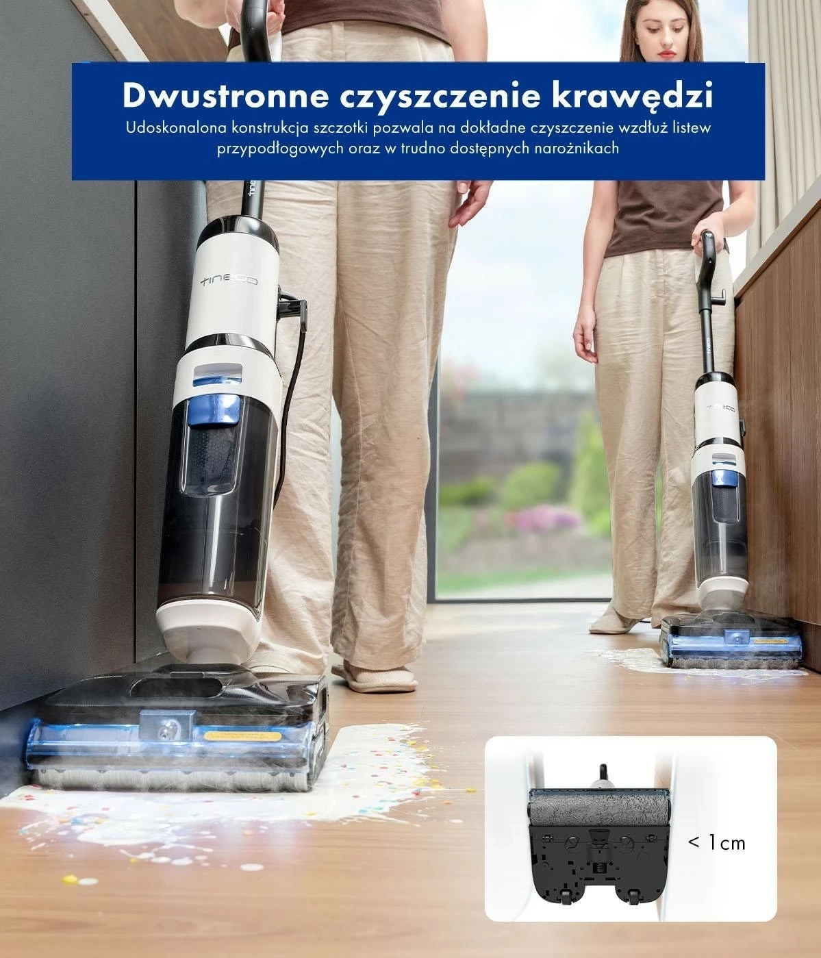 Kasë pastrimi Tineco Floor S6 Stretch Steam Plus, 1000ml, HEPA, e bardhë