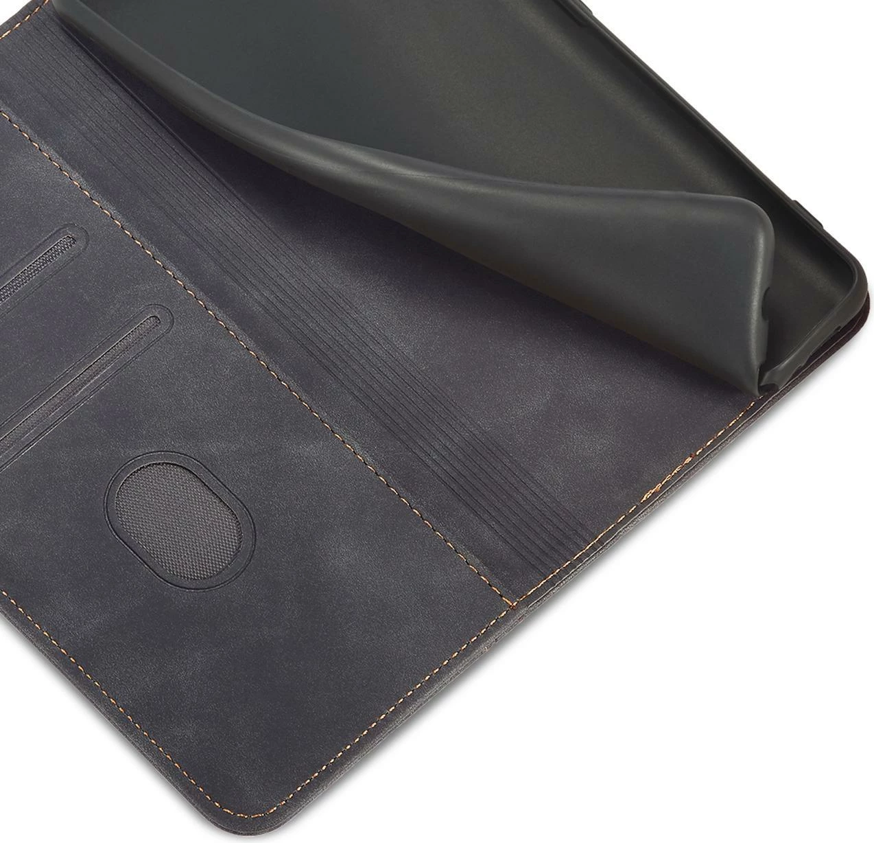 Mbështjellës Hurtel Magnet Fancy Case për Samsung Galaxy S23+, me kapak, portofol dhe qëndrim, e zezë