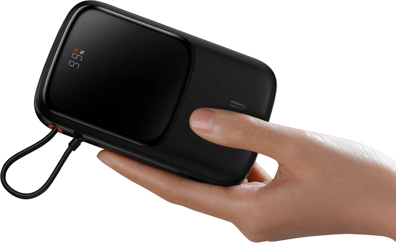 Powerbank Baseus Qpow Pro Overseas Edition 10000mAh, 20W, me kabllo USB-C, e zezë