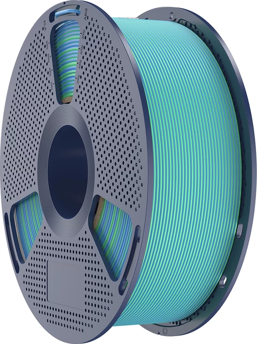 Filament 3D Sunlu PLA+ Silk Dual Color PLA+ Silk DC Blu G 1.75mm, blu-jeshile