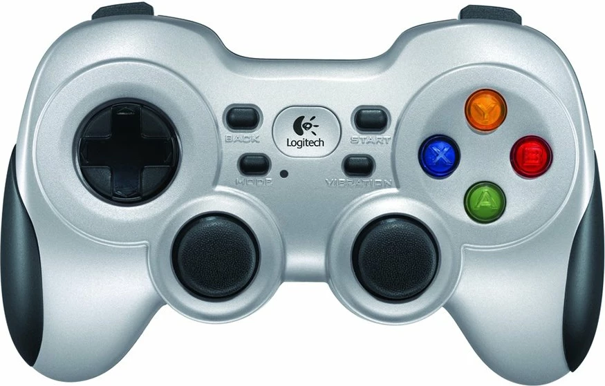 Gamepad Logitech F710 wireless USB, 12 butona programmabil, argjendt/zi