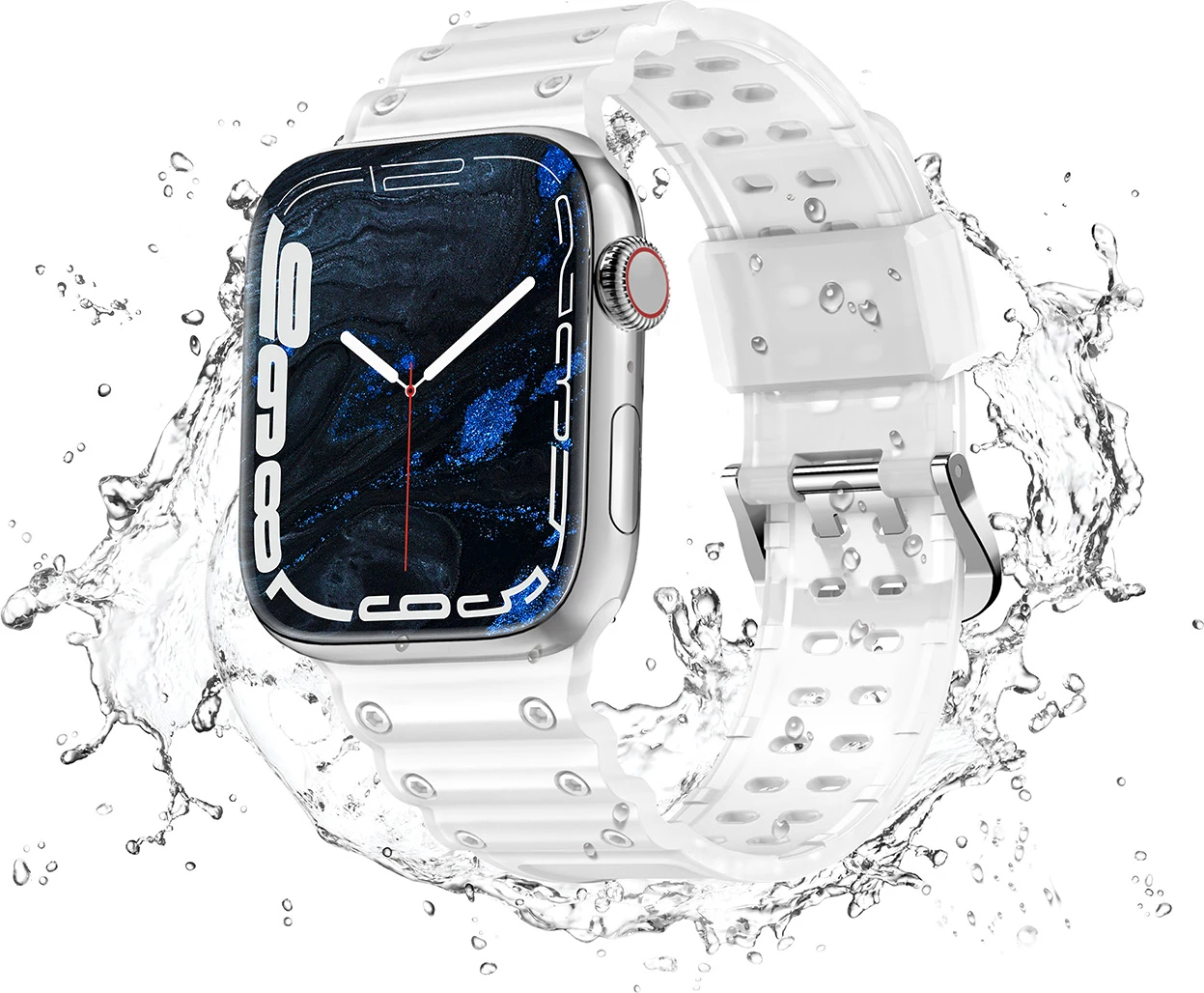 Rrip Apple Watch Hurtel Strap Triple Protection, për seri 1-9 & SE, 38/40/41mm, Transparent