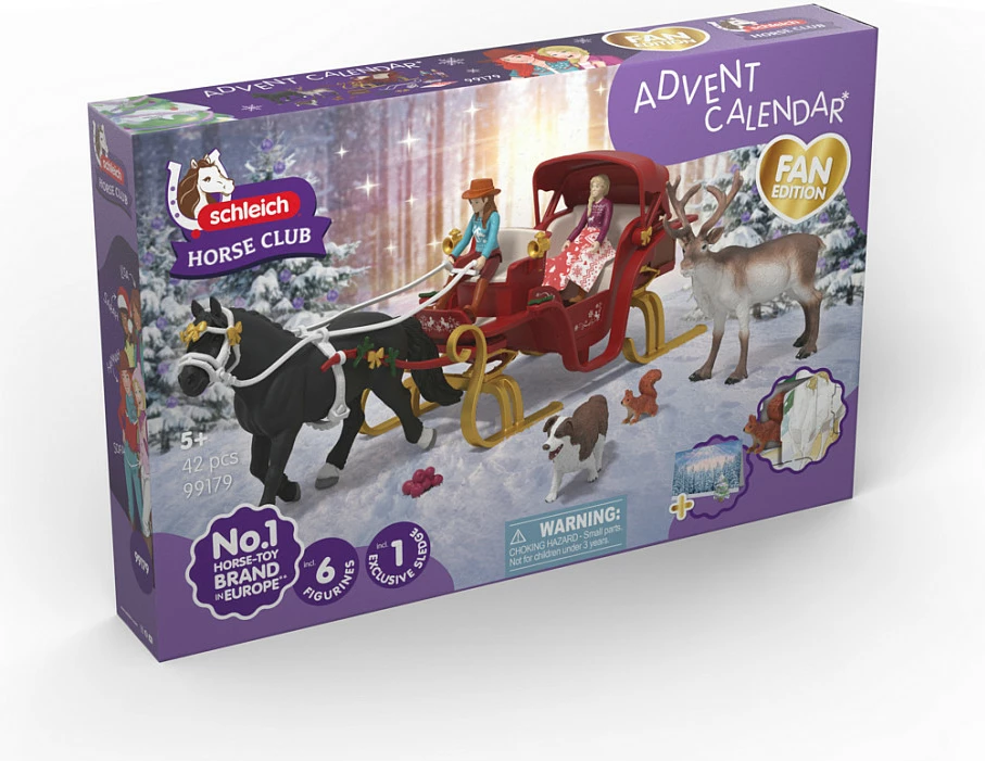Kalendar adventi Schleich HORSE CLUB, shëtitje me slitë të Krishtlindjeve