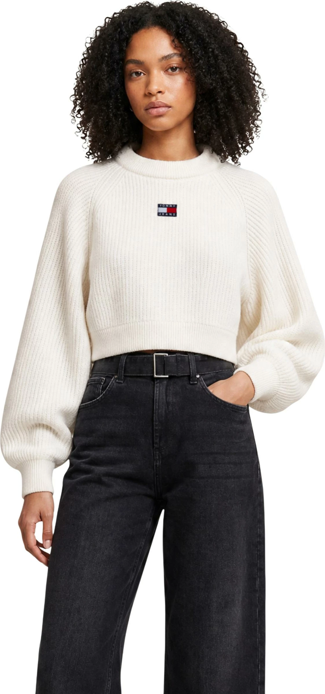 Xhemper për femra Tommy Hilfiger Jeans DW0DW22024, i bardhë