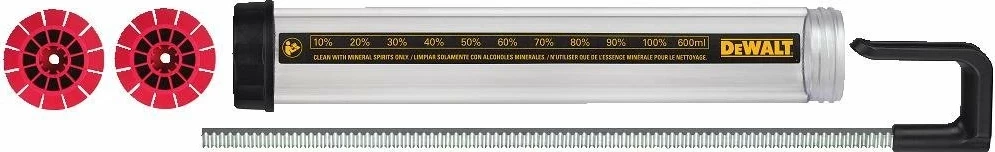 Mbajtëse tubi për pistoletë silikoni Dewalt DCE5801 600 ml transparente