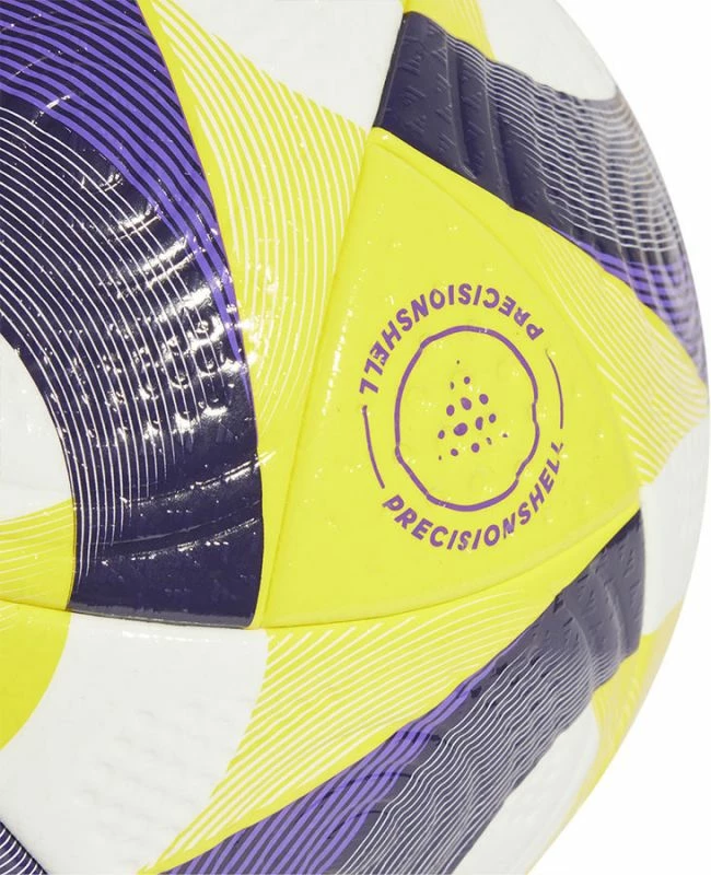 Top për futboll adidas, unisex, bardhë-vjollcë-verdhë [Madhësia: 5]