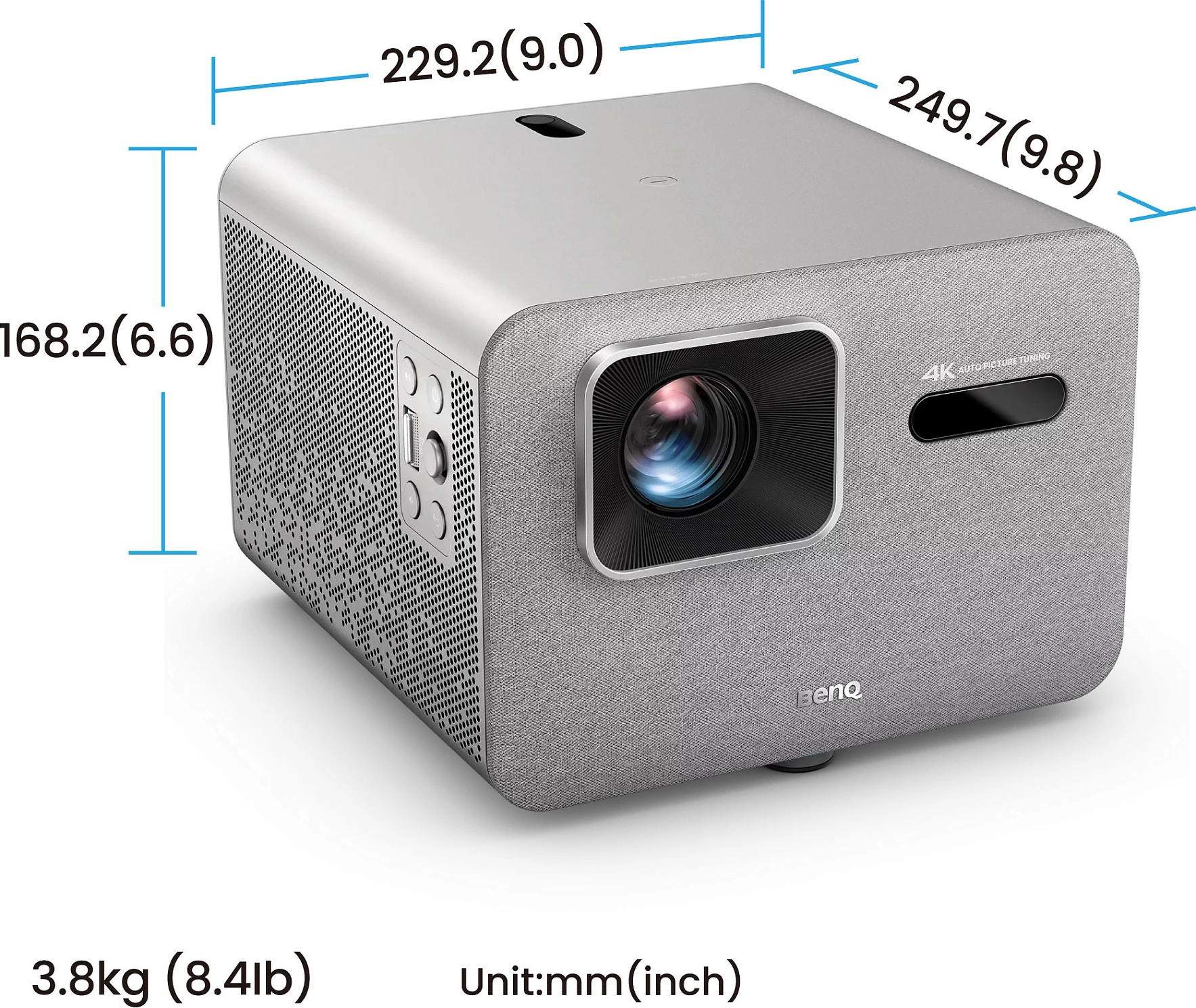 Projektor BenQ TK705STi, UHD 4K, 3000 ANSI lm, Short Throw, Google TV, gri