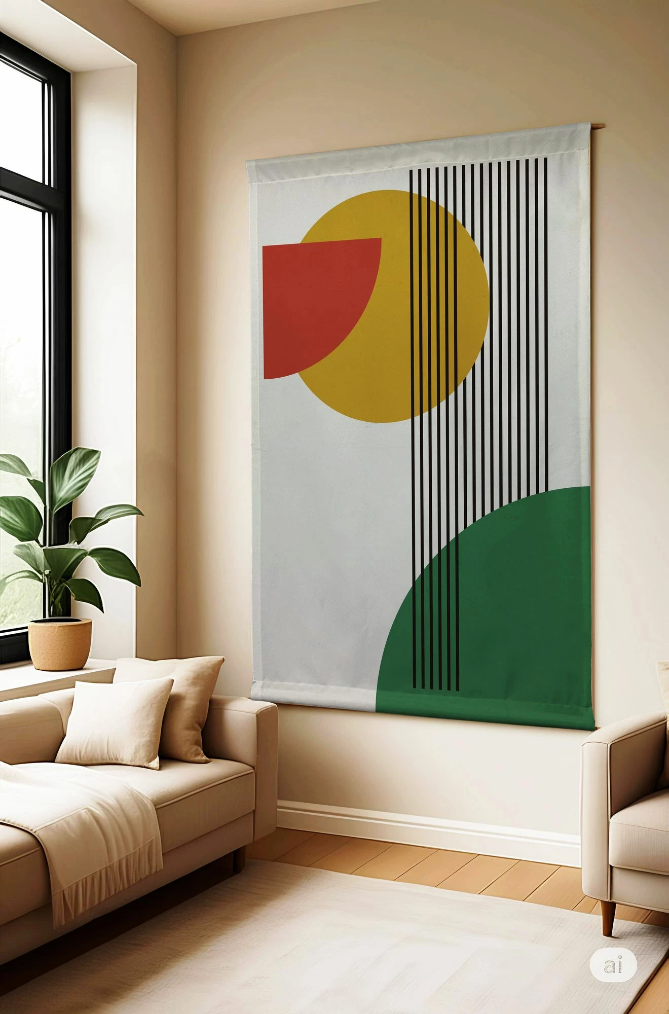 Pikturë dekorative prej poliestëri, Wallity Polybaby 11, shumëngjyrëshe, 70x120 cm