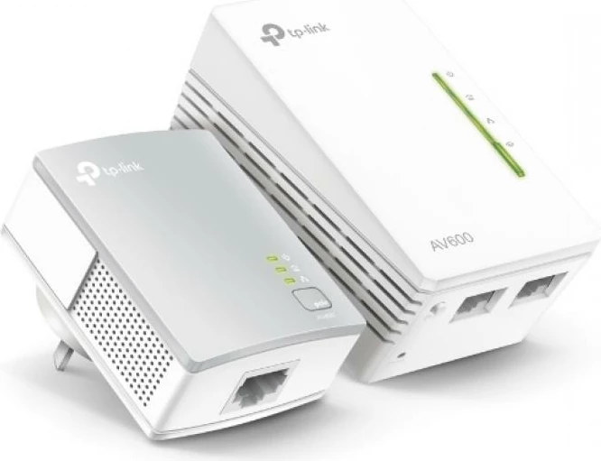 Kit Powerline me Wi‑Fi, TP-Link TL-WPA4221 KIT, AV600 500Mbps, Wi‑Fi N 300Mbps, 2x LAN, e bardhë